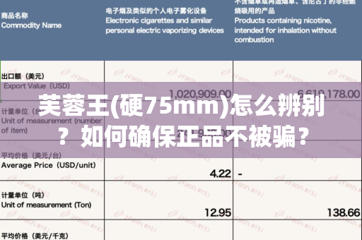 芙蓉王(硬75mm)怎么辨别？如何确保正品不被骗？